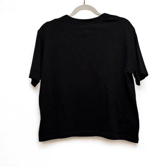 R+A Women’s Front Cutout Boxy T-Shirt Small Black - Picture 4 of 8